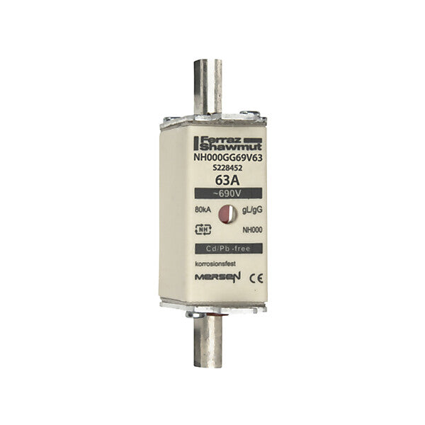 Mersen NH-Sicherungseinsatz SF Gr.000 gG 63A/690VKM NH000GG69V63